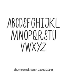 LATIN HAND LETTERING ALPHABET