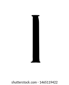 Latin letter I. Vector. Logo for the company. Icon for the site. Separate letter from the alphabet. Gothic neo-Russian ancient style of 17-19 centuries.