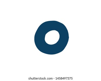 Latin letter O. Vector. Logo for the company. Icon for the site. Separate letter from the alphabet. Barbed pleasant shape.