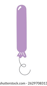 Letra latina I balão em forma, design brilhante arredondado, vetor isolado em fundo transparente. Ilustração desenhada à mão. Feriado, festa, comemoração, aniversário, cartão de aniversário, elemento de banner