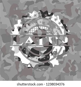 Latin on grey camo texture