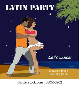 Latin Party Flyer with couple