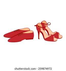 Latin salsa dance shoes vector