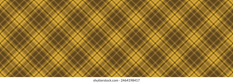 Latin seamless pattern check, stitched fabric textile vector. Furniture plaid tartan texture background in amber colo.