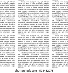 A lot of latin text on white, abstract seamless pattern