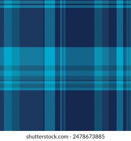 Latin textile vector plaid, poncho seamless texture fabric. Folklore check pattern tartan background in blue and cyan colors.