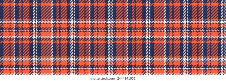 Latin texture pattern seamless, modern tartan vector background. Tape plaid check textile fabric in blue and red color.