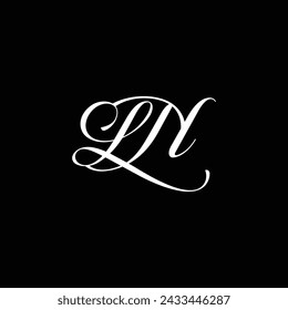 Latin typography of letter L and N