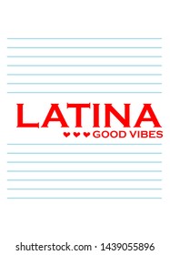 latina good vibes,t-shirt design fashion vector illustration