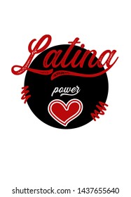 latina power,t-shirt design fashion vector