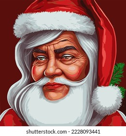 Latina Santa claus in drag, male impersonator (inclusive santa series)