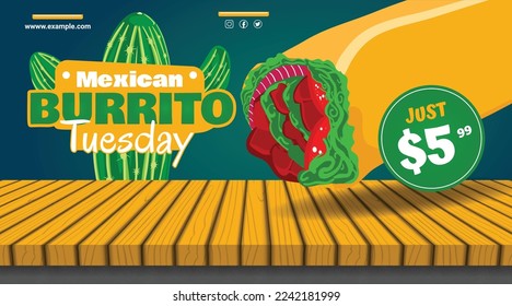 LatinAmerican food mexican food burrito banner