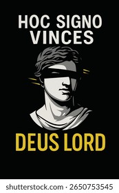 Arte Romana Inspirada Em Latim - Deus Lord (Hoc Signo Vinces)