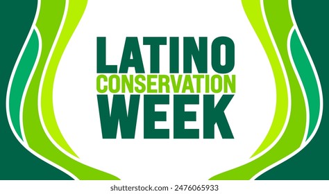 Plantilla de fondo de la Semana de la Conservación Latina. Concepto de Festiva. se utiliza para la Plantilla de fondo, Anuncio, cartel, tarjeta y diseño de póster con inscripción de texto y color estándar. Ilustración vectorial.