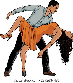 Latino
 couple
 woman
 salsa
 man
 dance
 dancer
 performance
 Latin Music
 girl
 young
 passion
 female
 music
 people
 entertainment
 rumba
 background
 ballroom
 movement
 illustration