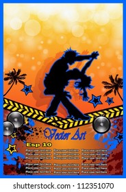 Latino Dance, Salsa, Bachata, Merengue Flyer For Night Party Or Salsa Exhibitions.