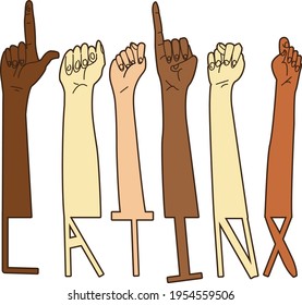 Latinx ASL Pride American Sign Language Diversity Hands