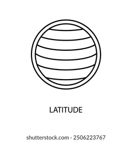 latitude concept line icon. Simple element illustration. latitude concept outline symbol design.