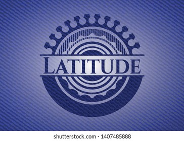 Latitude with denim texture. Vector Illustration. Detailed.