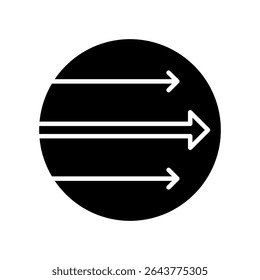 Latitude Icon Glyph Vector Illustration