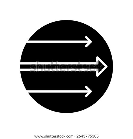 Latitude Icon Glyph Vector Illustration