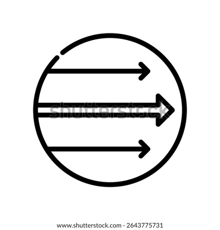 Latitude Icon Line Vector Illustration