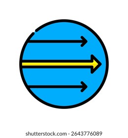 Latitude Icon Lineal Color Vector Illustration