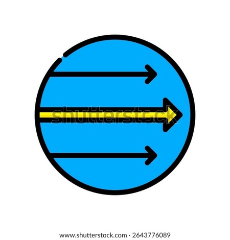 Latitude Icon Lineal Color Vector Illustration