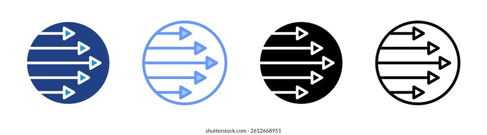Latitude icon set multiple style collection