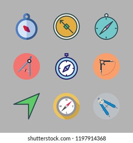 latitude icon set. vector set about compass icons set.