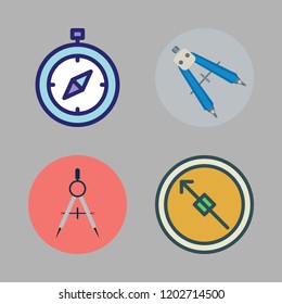 latitude icon set. vector set about compass icons set.
