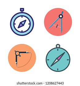 latitude icon set. vector set about compass icons set.