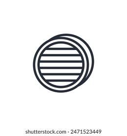 Icono de latitud. Vector.Trazo editable.Símbolo de estilo lineal para utilizar Diseño web,logotipo.Ilustración de símbolo.