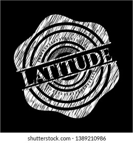Latitude on chalkboard. Vector Illustration. Detailed.