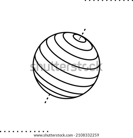 latitude on a globe grid, horizontally on a vector globe, illustration isolated on white