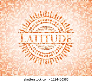 Latitude orange mosaic emblem