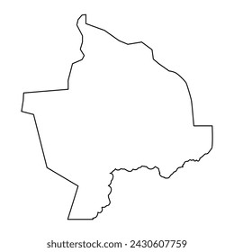 Latjoor State map, administrative division of South Sudan. Vector illustration.