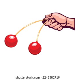 Lato-lato is a type of game that uses two balls attached to a rope