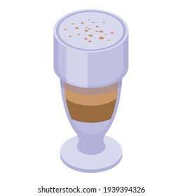 Latte aromatic icon. Isometric of Latte aromatic vector icon for web design isolated on white background