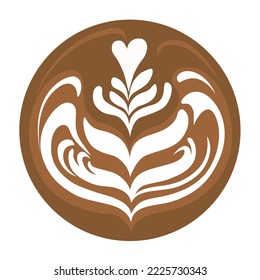 Diseño del logotipo del café de latte, ilustración del vector #1