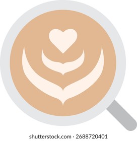 Latte art in a cup