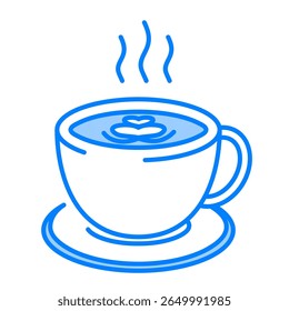 Latte art icon. latte, coffee, milk, foam, hot, drink, espresso, art. Vector Icon Illustration
