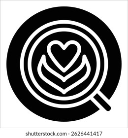 Latte Art Icon Element für Design
