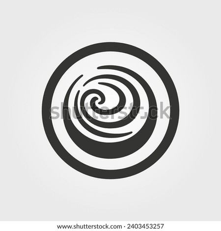 Latte art top view icon - Simple Vector Illustration