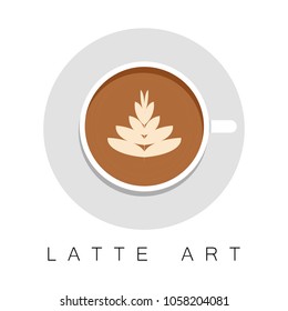 Latte Art Vector Template Design Illustration