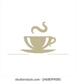 latte cappuccino coffee logo vector