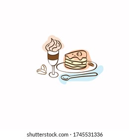 Latte- und Käsekake-Vektor-Illusion