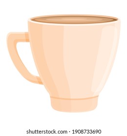 Latte coffee beans icon. Cartoon of latte coffee beans vector icon for web design isolated on white background