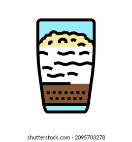 latte coffee color icon vector. latte coffee sign. isolated symbol illustration