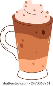Latte Coffee Drink Vector Illustration